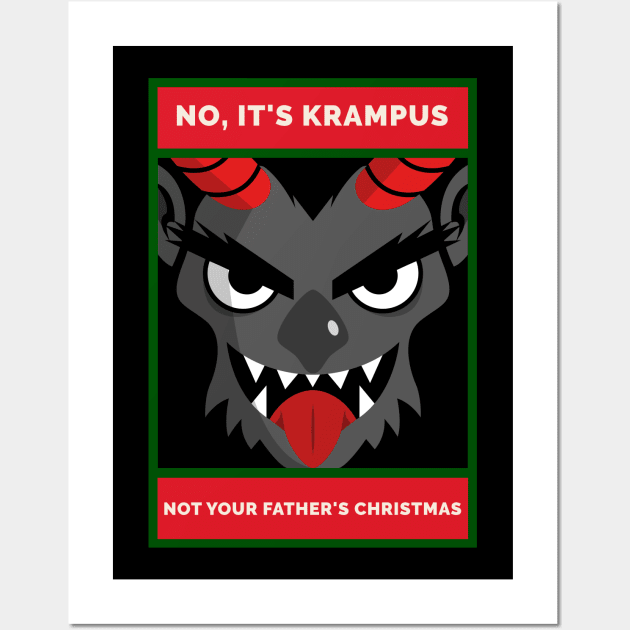 No, It's Krampus. Not Your Father's Christmas Wall Art by DanielLiamGill